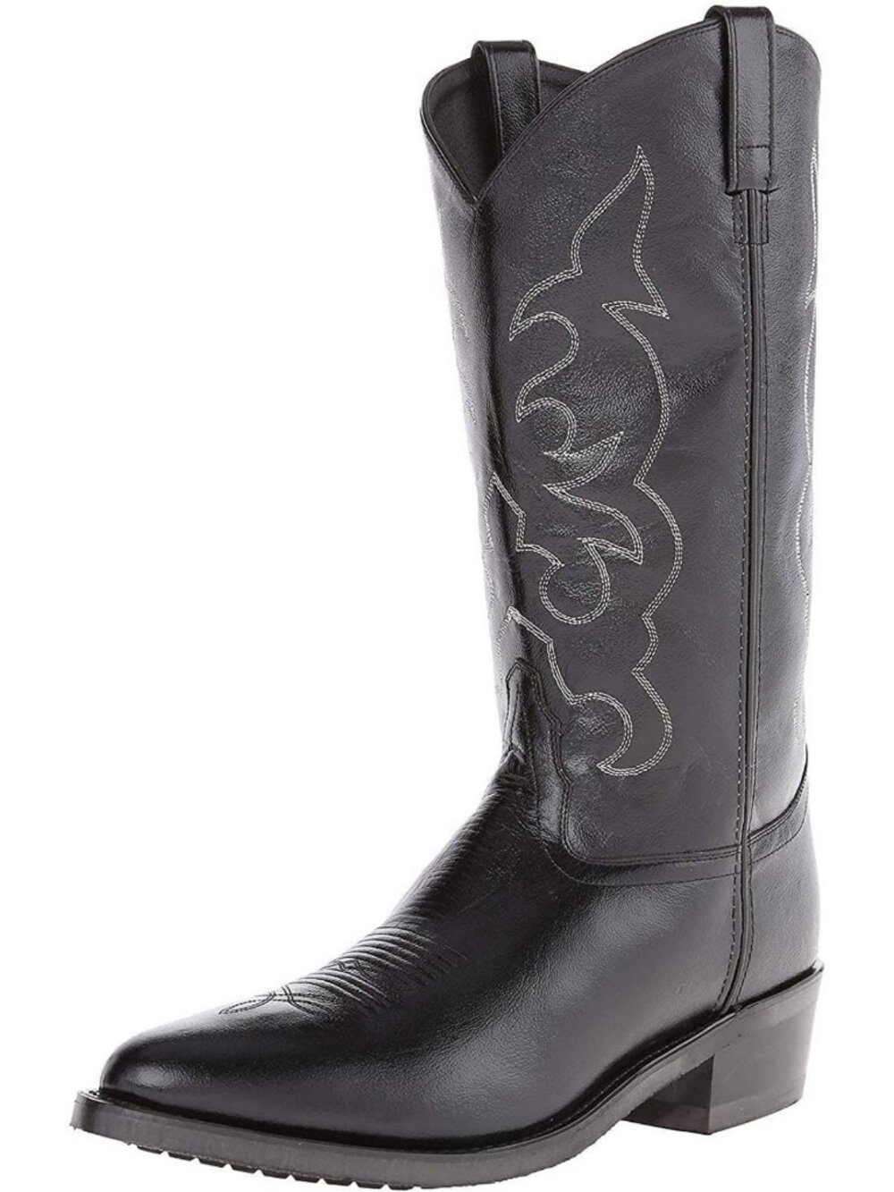 Stylish Men's Cushioned Round Toe Cowboy Western Boots - Stitched Design